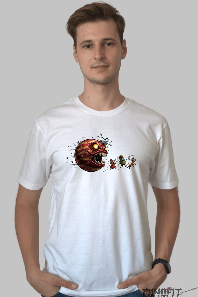 Tricou De Craciun - Planeta Monstru Si Sania Ingrozitilor barbat alb