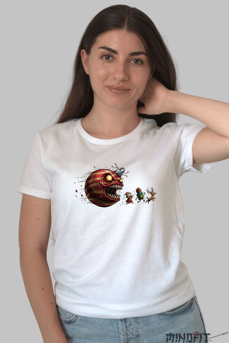 Tricou De Craciun - Planeta Monstru Si Sania Ingrozitilor dama alb