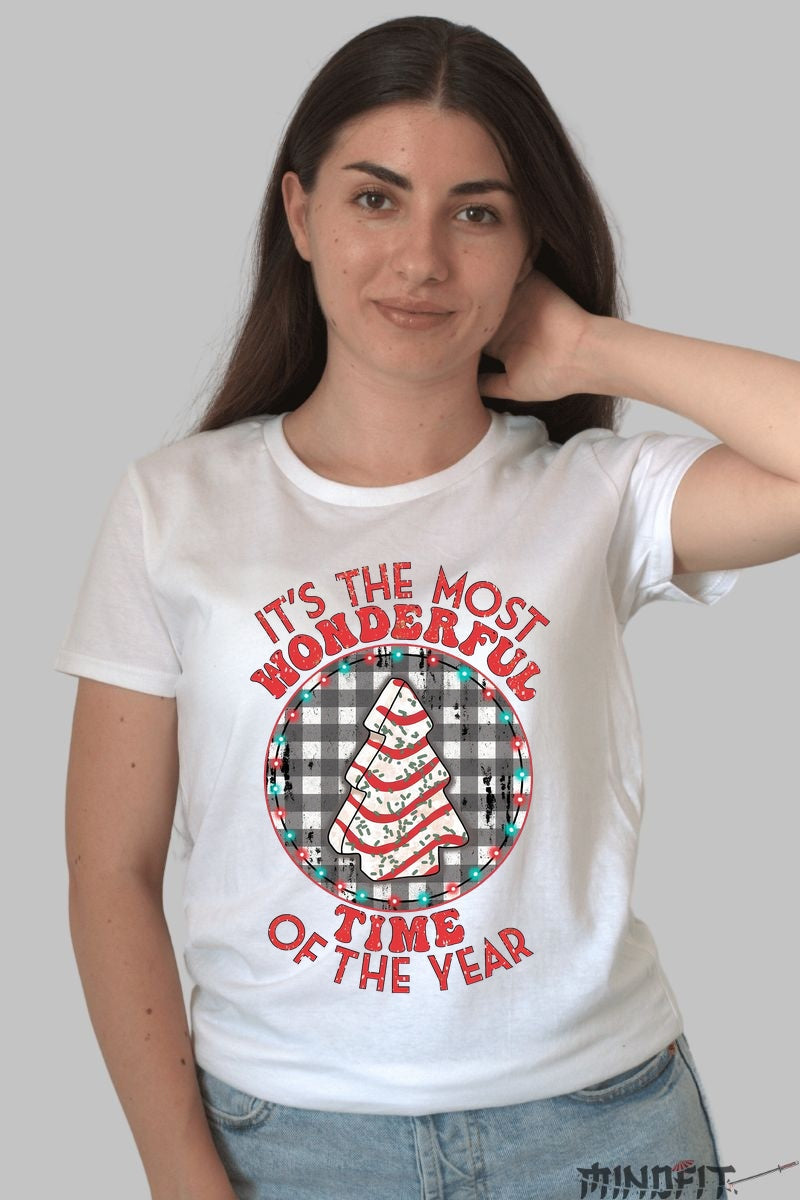 Tricou De Craciun - Pom Festiv Cu Mesaj dama alb