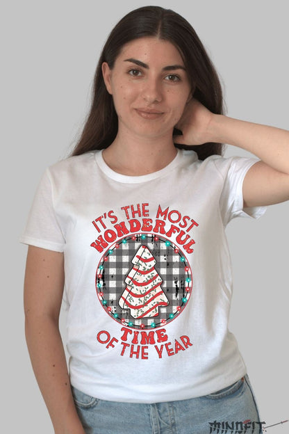 Tricou De Craciun - Pom Festiv Cu Mesaj dama alb