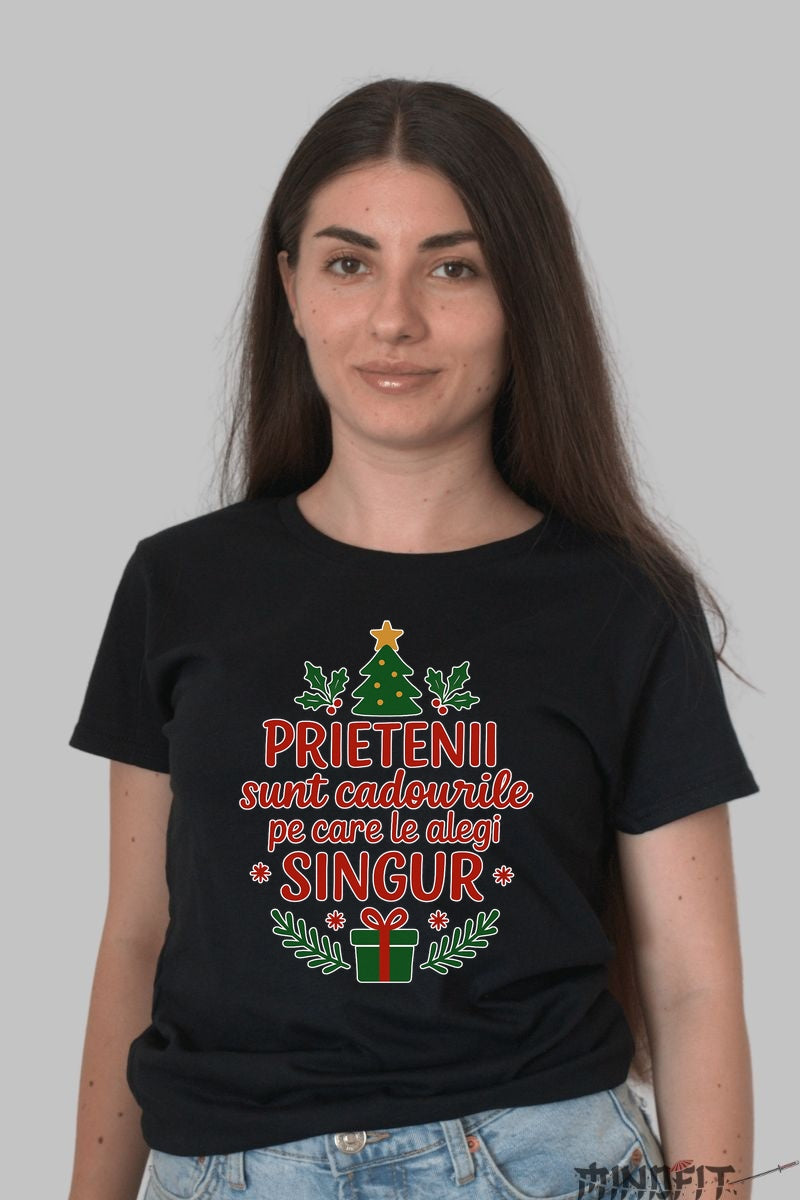 Tricou De Craciun - Prietenii Cadouri Alese barbat alb