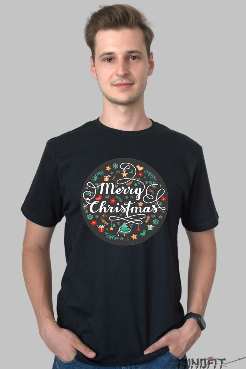 Tricou De Craciun - Sarbatoarea Cadourilor barbat negru