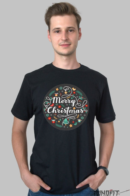 Tricou De Craciun - Sarbatoarea Cadourilor barbat negru