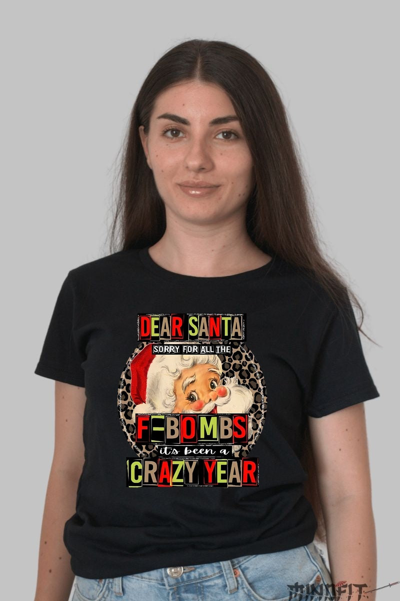 Tricou De Craciun - Scrisoare Catre Mosu dama negru