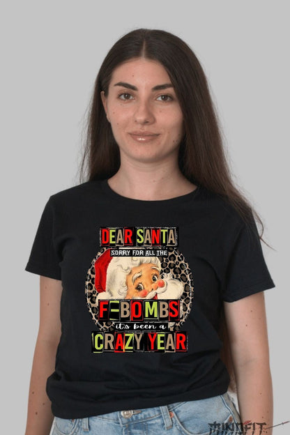 Tricou De Craciun - Scrisoare Catre Mosu dama negru