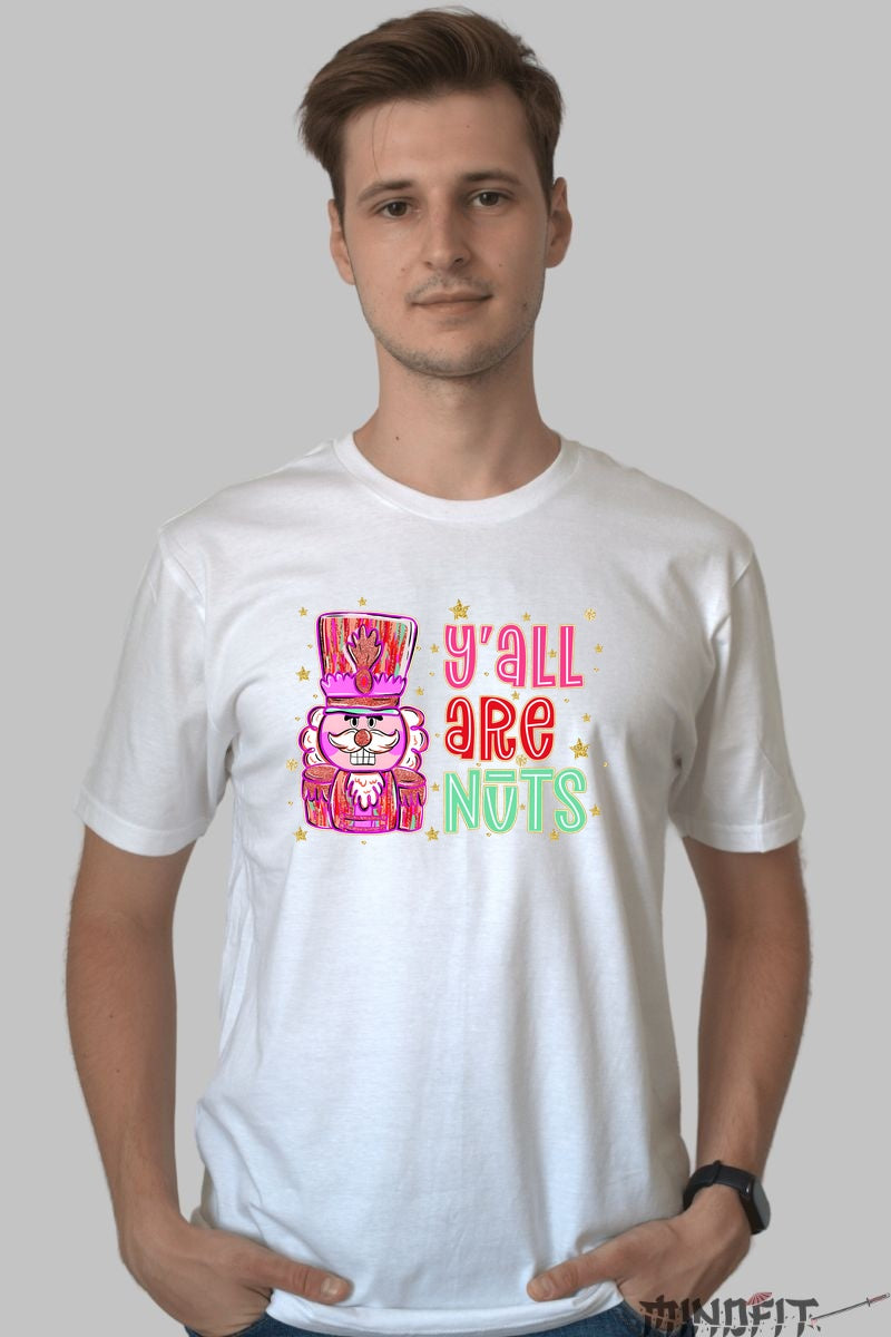 Tricou De Craciun - Spuneti Ca Sunteti Nebuni barbat alb