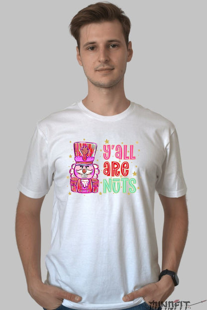 Tricou De Craciun - Spuneti Ca Sunteti Nebuni barbat alb