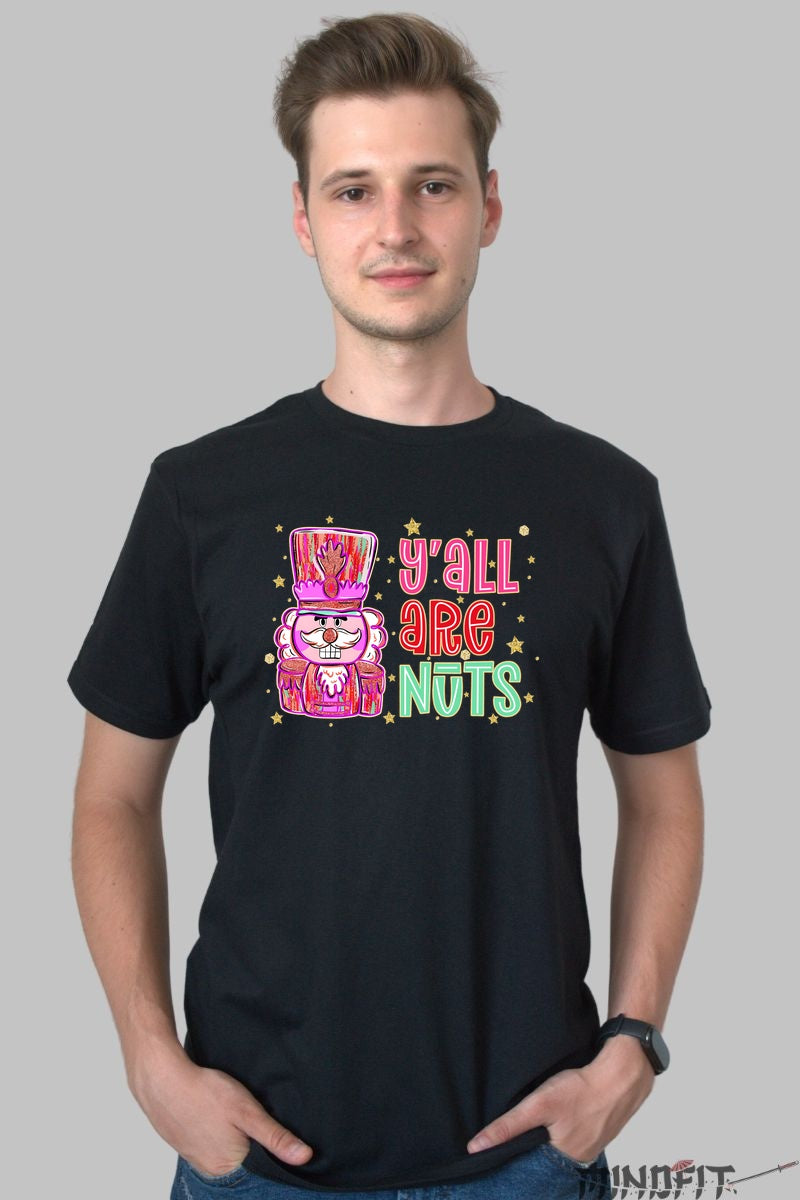 Tricou De Craciun - Spuneti Ca Sunteti Nebuni barbat negru