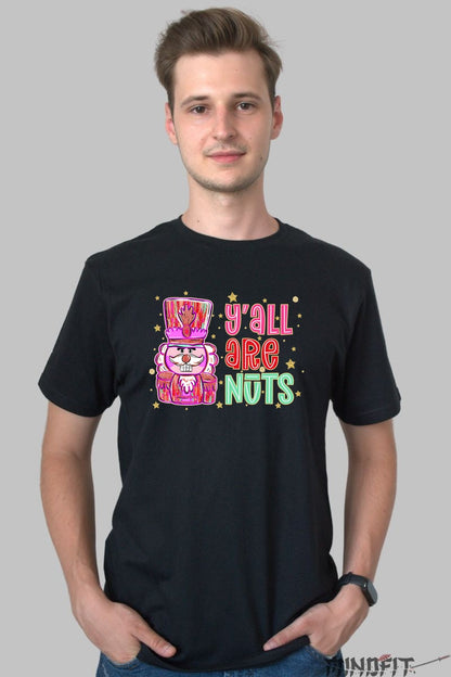 Tricou De Craciun - Spuneti Ca Sunteti Nebuni barbat negru