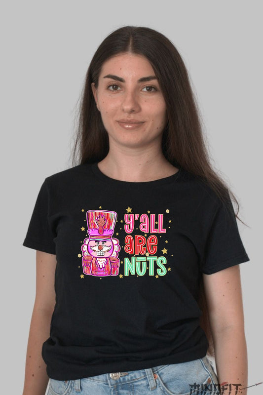 Tricou De Craciun - Spuneti Ca Sunteti Nebuni dama negru