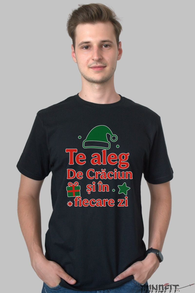 Tricou De Craciun - Te Aleg In Fiecare Zi dama alb