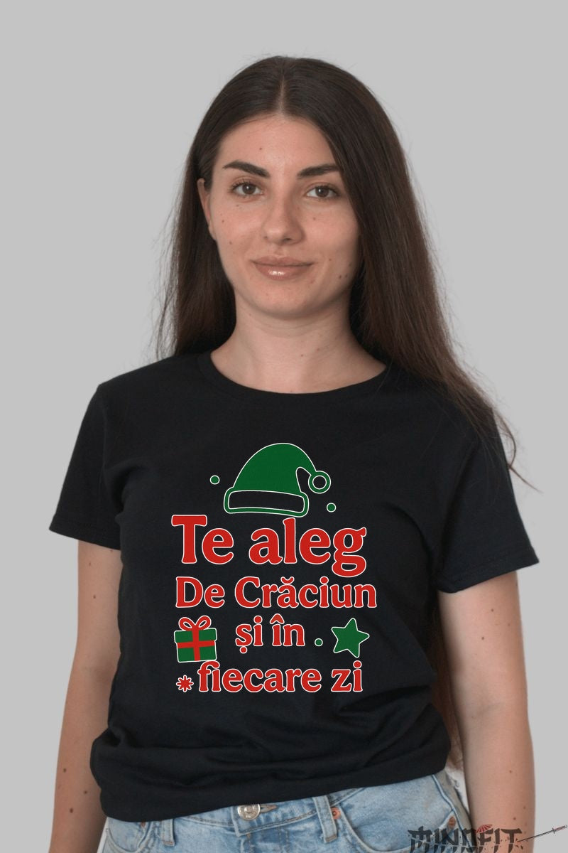 Tricou De Craciun - Te Aleg In Fiecare Zi barbat alb