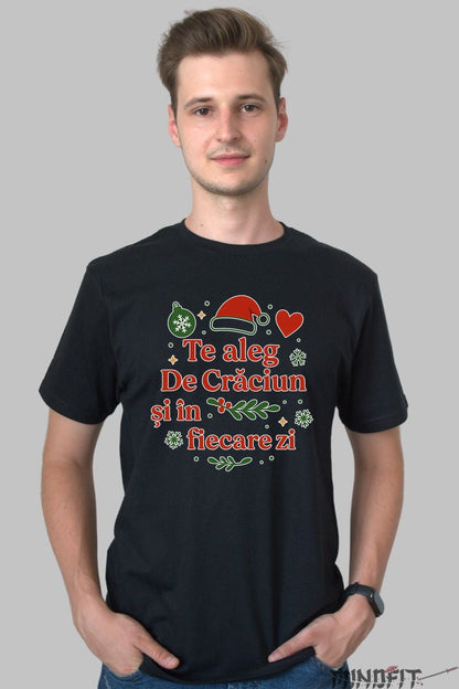 Tricou De Craciun - Te Aleg In Fiecare Zi dama alb