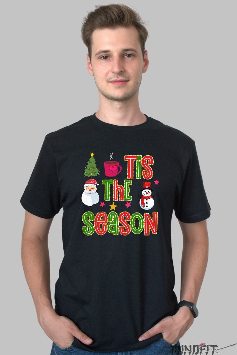 Tricou De Craciun - Tis The Season barbat negru