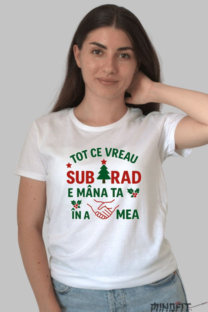 Tricou De Craciun - Tot Ce Vreau Sub Brad barbat negru