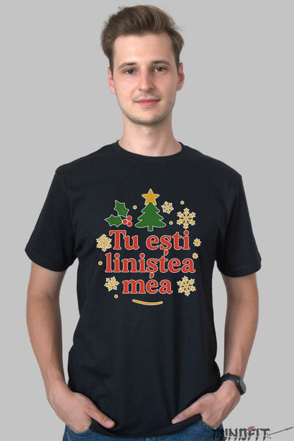 Tricou De Craciun - Tu Esti Linistea Mea dama alb
