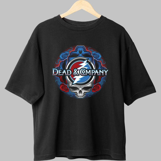 Tricou Dead & Company - Skull & Lightning Art fata