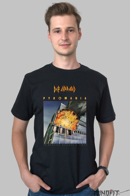 Tricou Def Leppard - Pyromania Album Art barbat negru