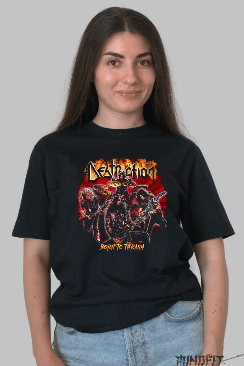 Tricou Destruction - Born to Thrash dama negru
