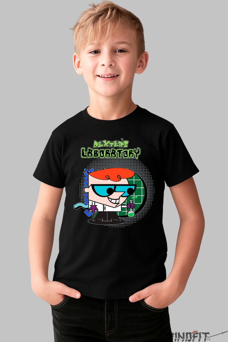 Tricou Dexter's Laboratory - Cartoon Network baiat negru
