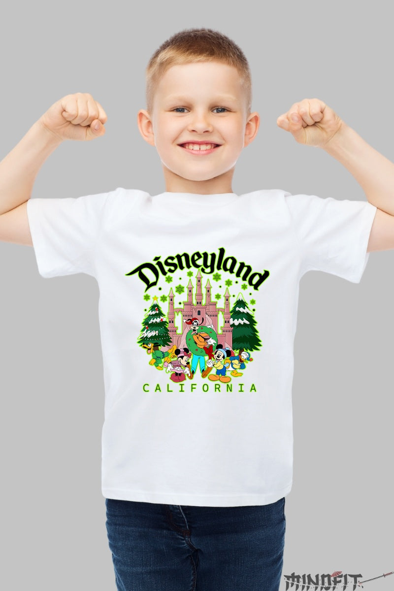 Tricou Disney Copii - Castelul Magic din California baiat alb