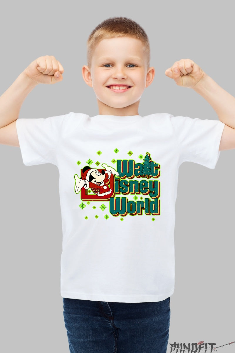 Tricou Disney Copii - Minnie Vesela la Walt Disney World baiat alb