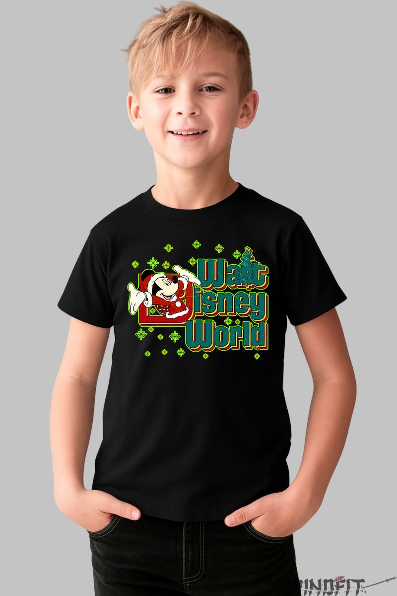 Tricou Disney Copii - Minnie Vesela la Walt Disney World baiat negru