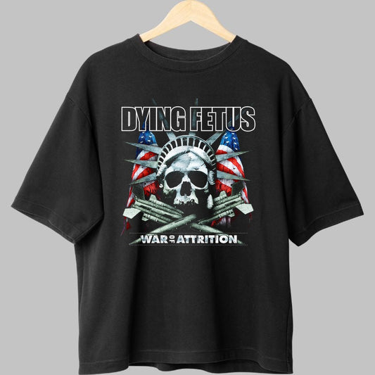 Tricou Dying Fetus - War of Attrition Skull fata