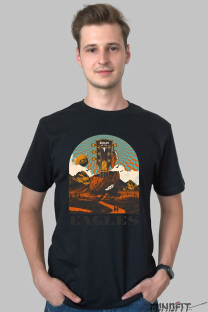 Tricou Eagles On Tour - Desert Psychedelic barbat negru