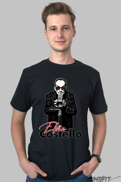 Tricou Elvis Costello - Art in Focus barbat negru