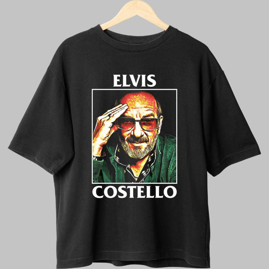 Tricou Elvis Costello - Portret Retro Rock fata