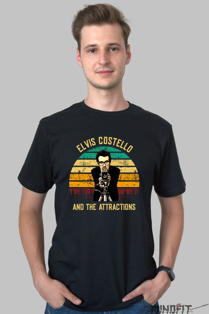 Tricou Elvis Costello - Retro Attractions Vibes barbat negru