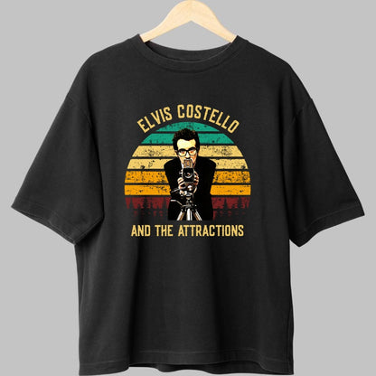 Tricou Elvis Costello - Retro Attractions Vibes fata