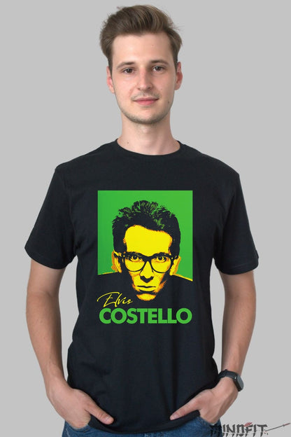 Tricou Elvis Costello - Retro Pop Art Icon barbat negru