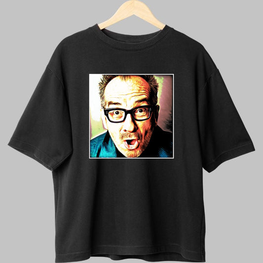Tricou Expressive Face - Portret Pop-Art Alb-Negru fata