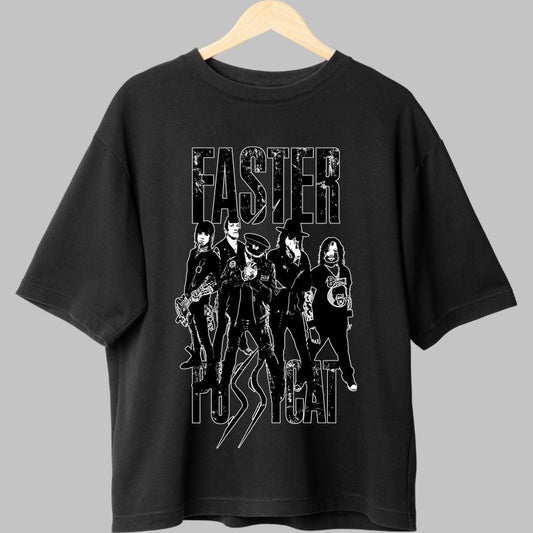 Tricou Faster Pussycat - Glam Metal Attitude fata