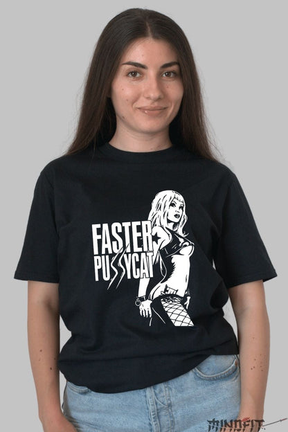 Tricou Faster Pussycat - Glam Sleaze Icon dama negru