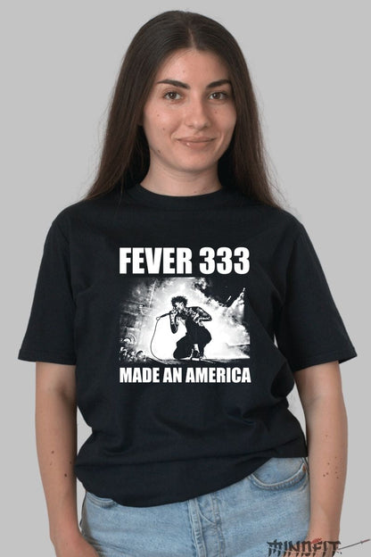 Tricou Fever 333 - Made An America dama negru