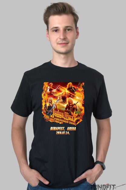 Tricou Firepower Judas Priest - Concert Legendar Budapesta barbat negru