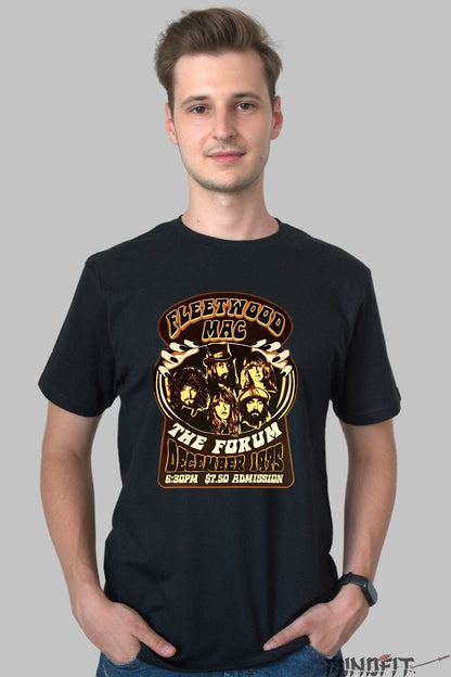 Tricou Fleetwood Mac - Concert The Forum 1975 barbat negru