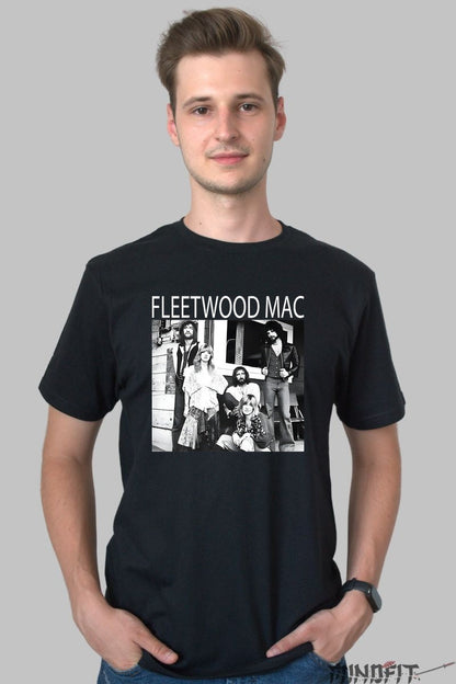 Tricou Fleetwood Mac - Portret Vintage Iconic barbat negru