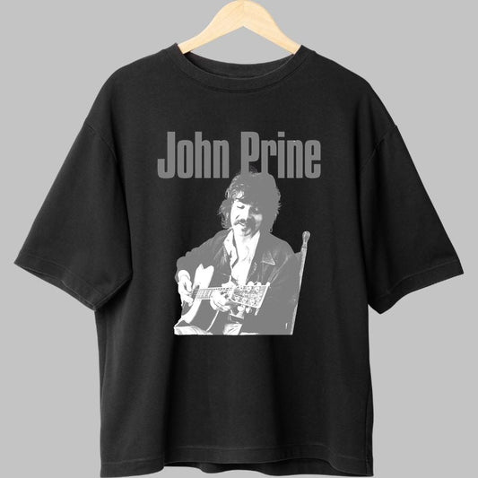 Tricou Folk John Prine - Portret Clasic fata