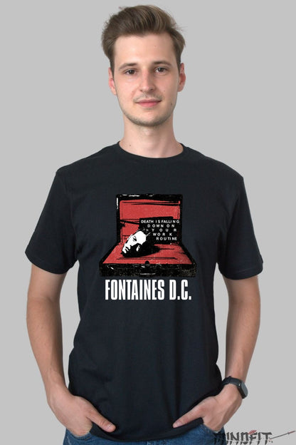 Tricou Fontaines D.C. - Death & Routine barbat negru