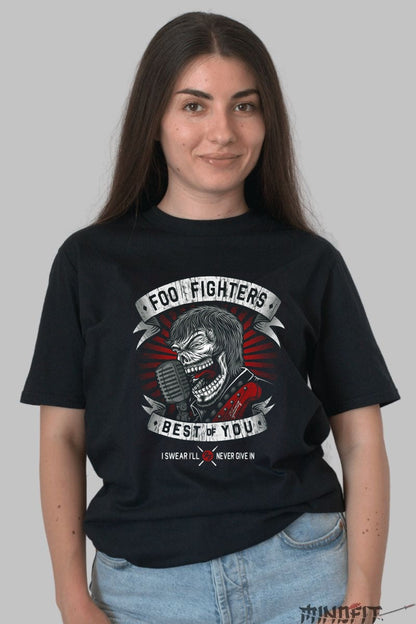 Tricou Foo Fighters - Best of You Skull Edition dama negru