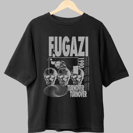 Tricou Fugazi 1990 - Turnover Skull Edition fata