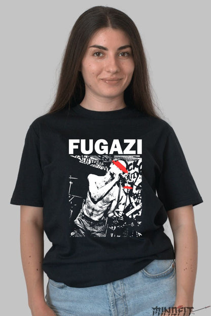 Tricou Fugazi - Energie Punk Underground dama negru