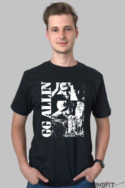 Tricou GG Allin - Punk Raw Energy barbat negru
