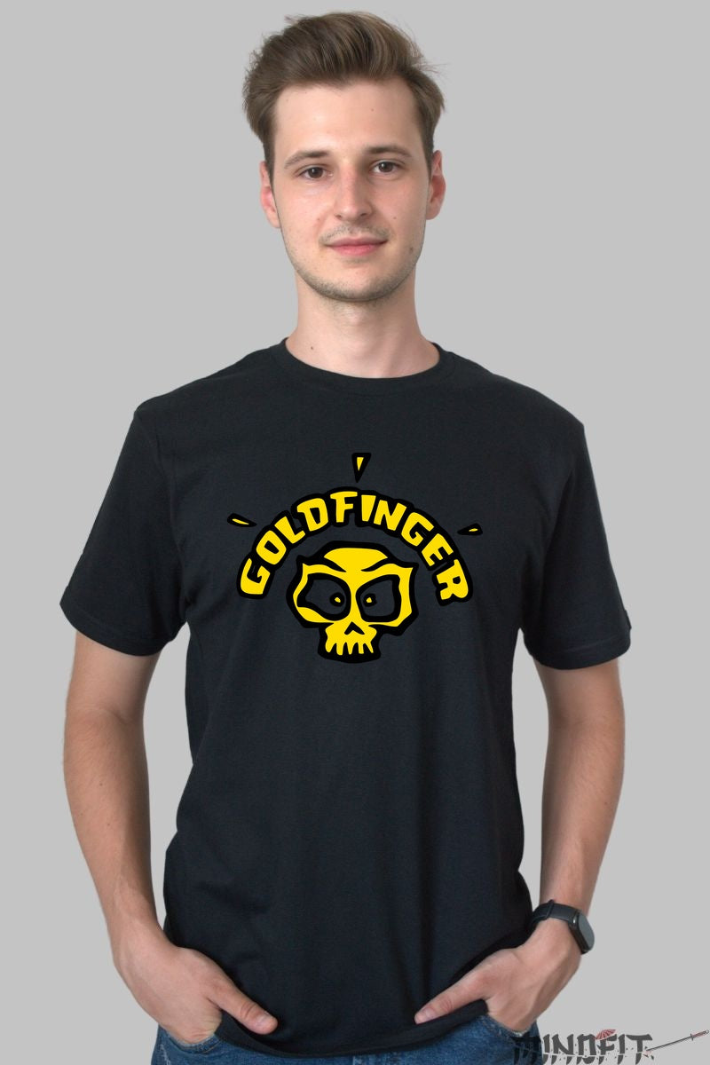 Tricou Goldfinger - Punk Skull Edition barbat negru