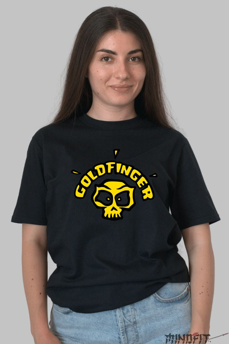 Tricou Goldfinger - Punk Skull Edition dama negru