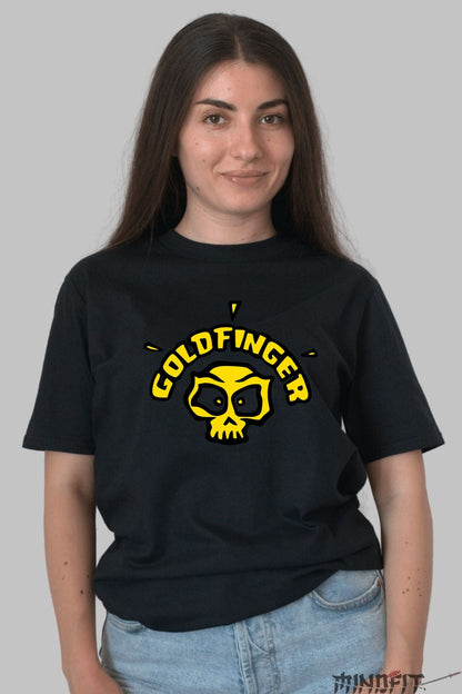 Tricou Goldfinger - Punk Skull Edition dama negru